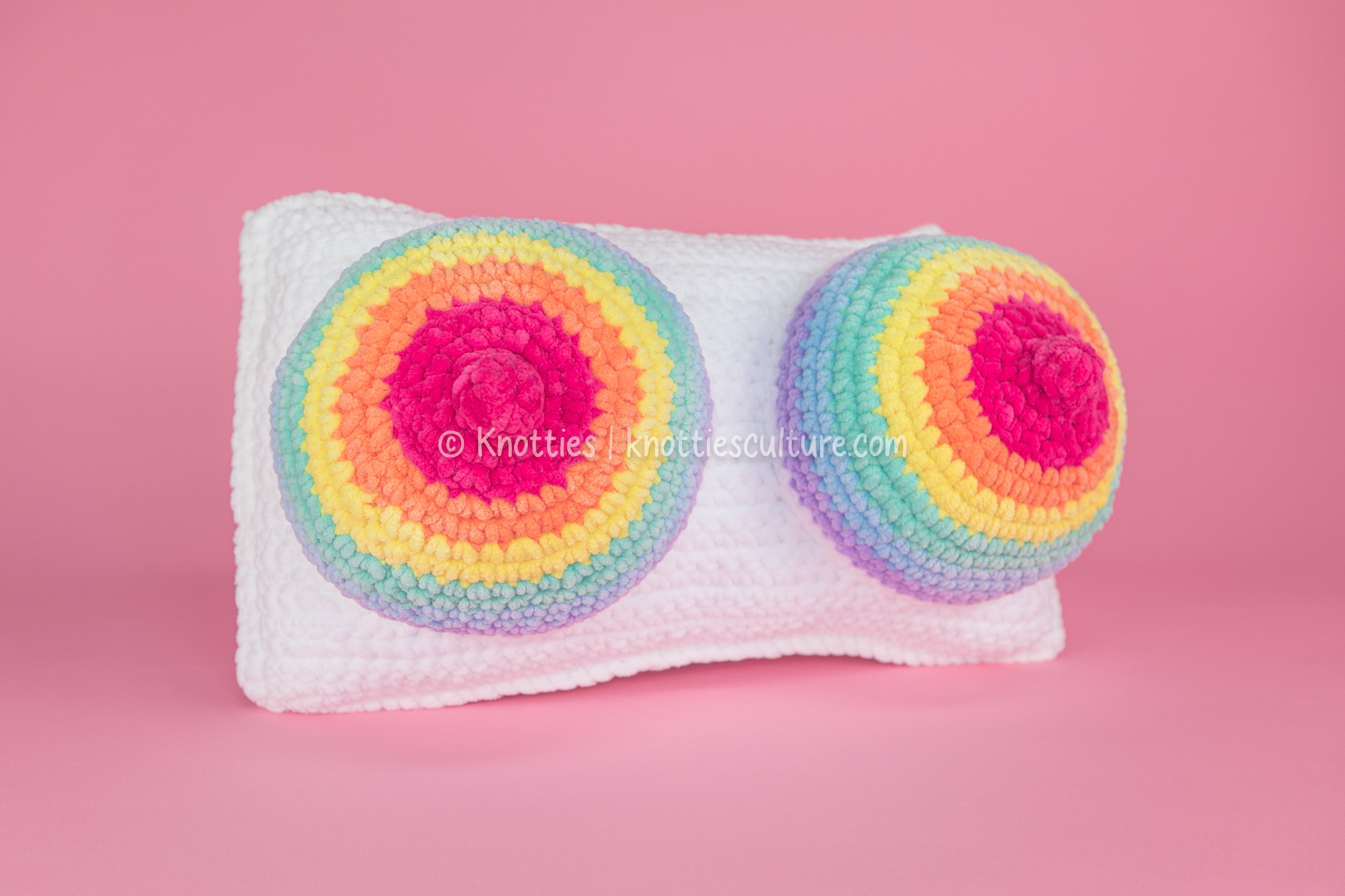 RAINBOW Boobie Pillow (WITH BACK POCKETS)