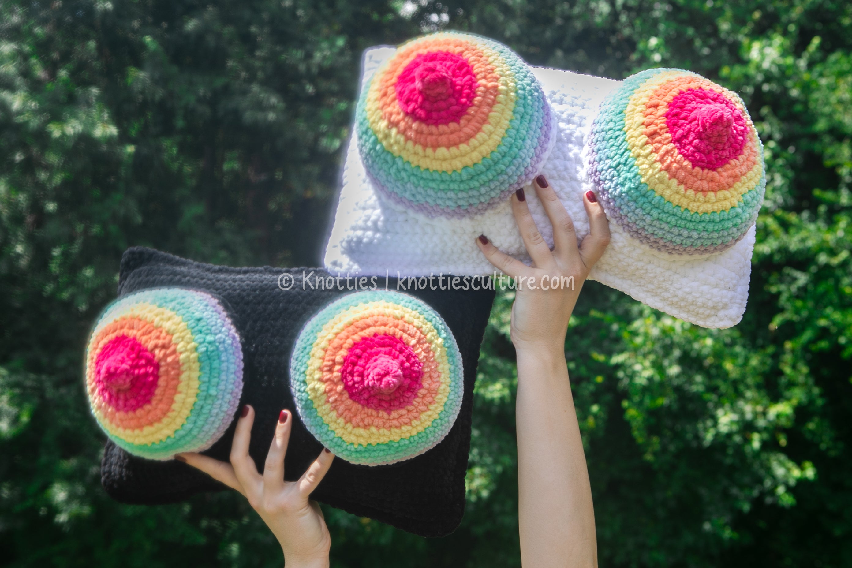 RAINBOW Boobie Pillow (WITH BACK POCKETS)