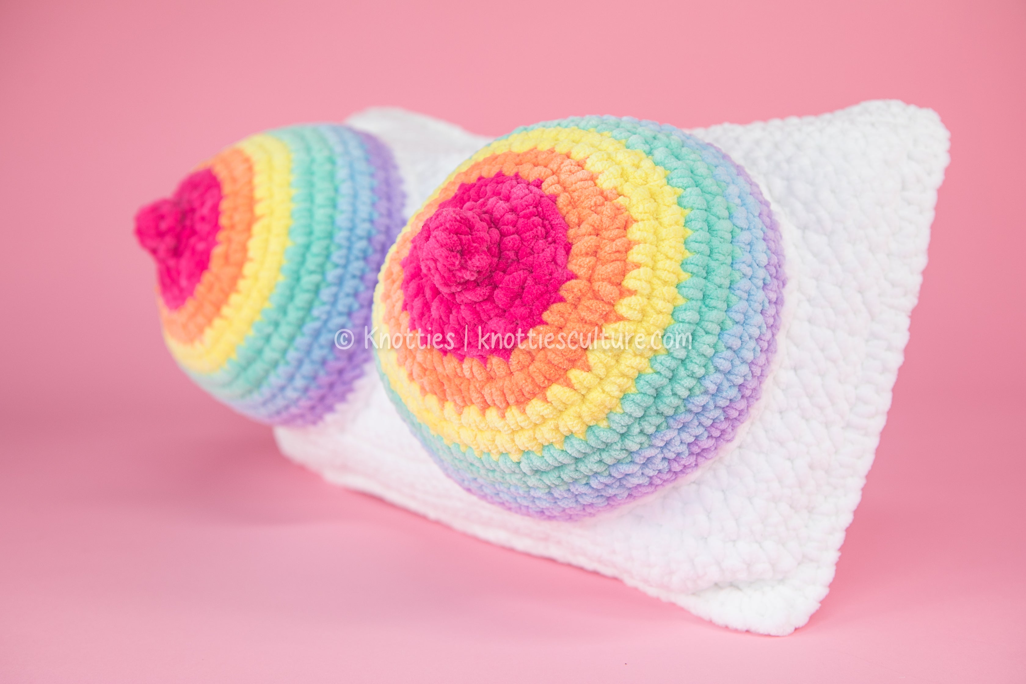RAINBOW Boobie Pillow (WITH BACK POCKETS)