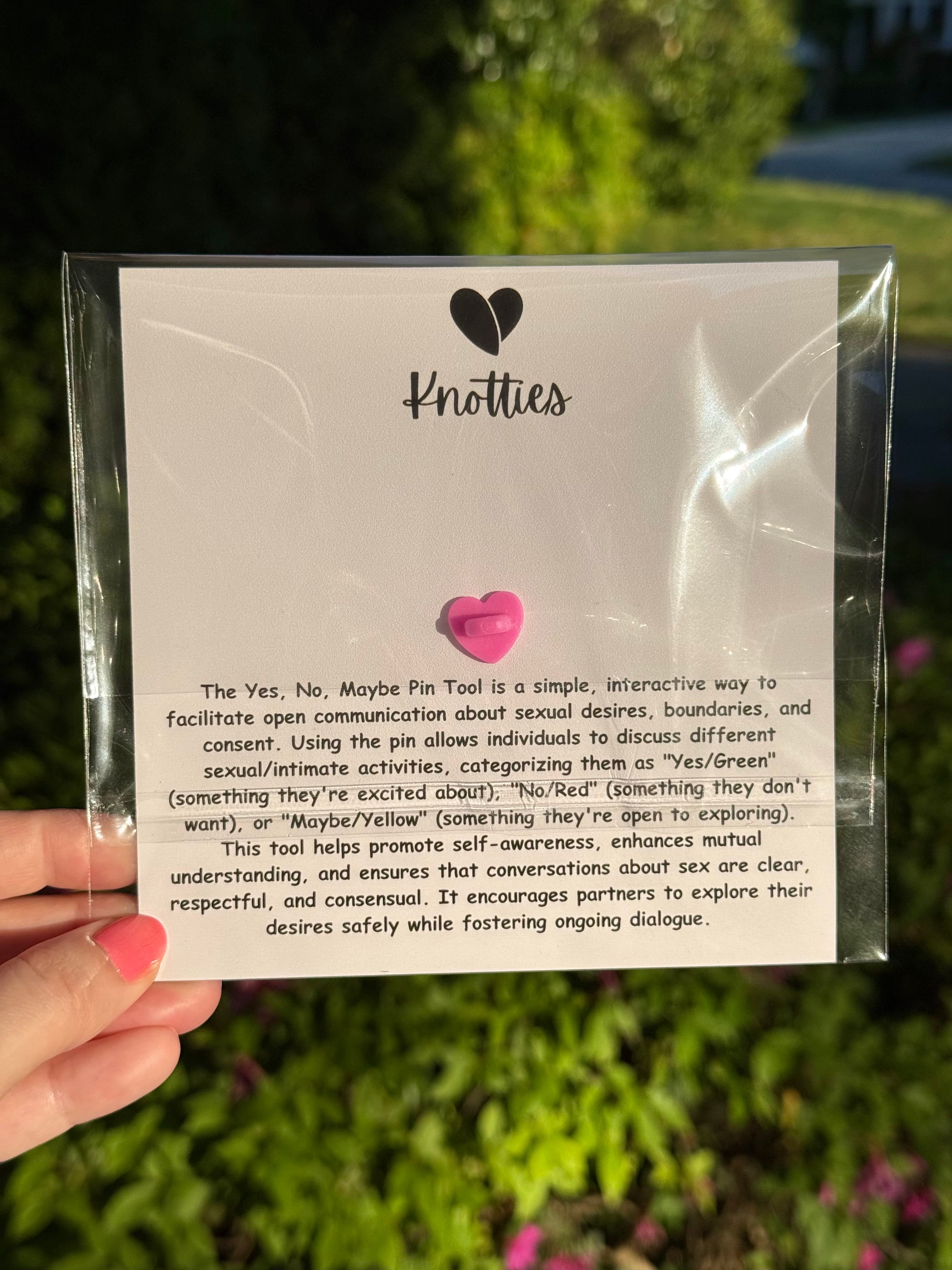 Yes/No/Maybe Enamel Pin